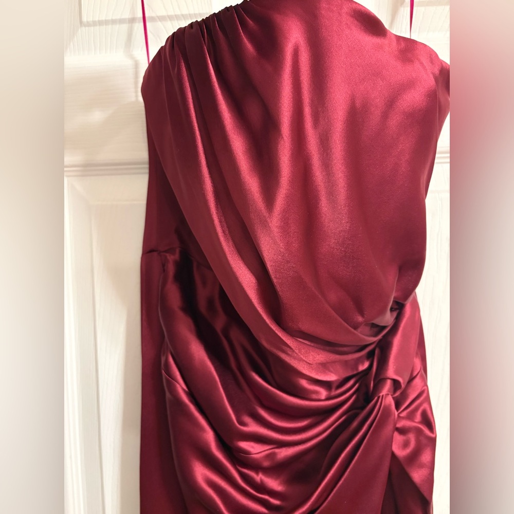 Sau lee Strapless Burgundy Gown - Picture 4 of 9